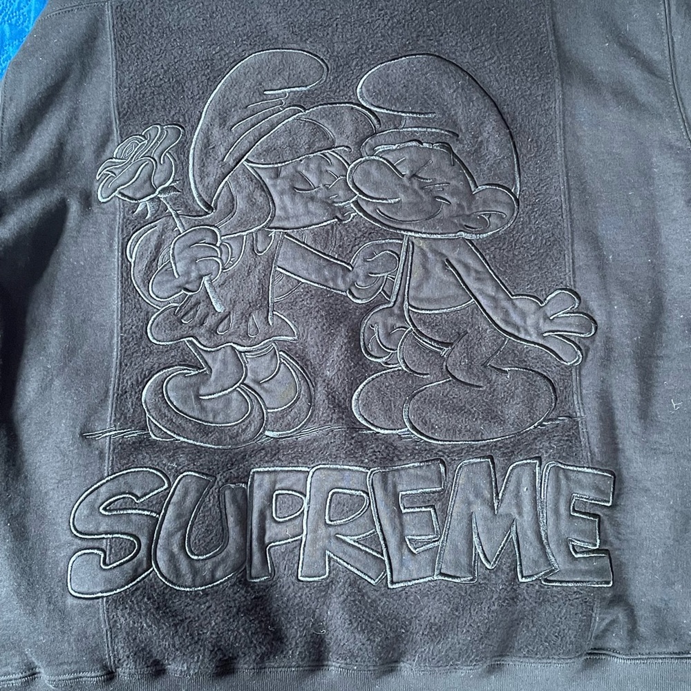 Supreme Smurf Hoodie Brand New Deadstock Size Large